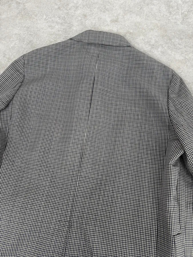 2010s Prada Checkered Classy Houndstooth Trench Coat - Image 6