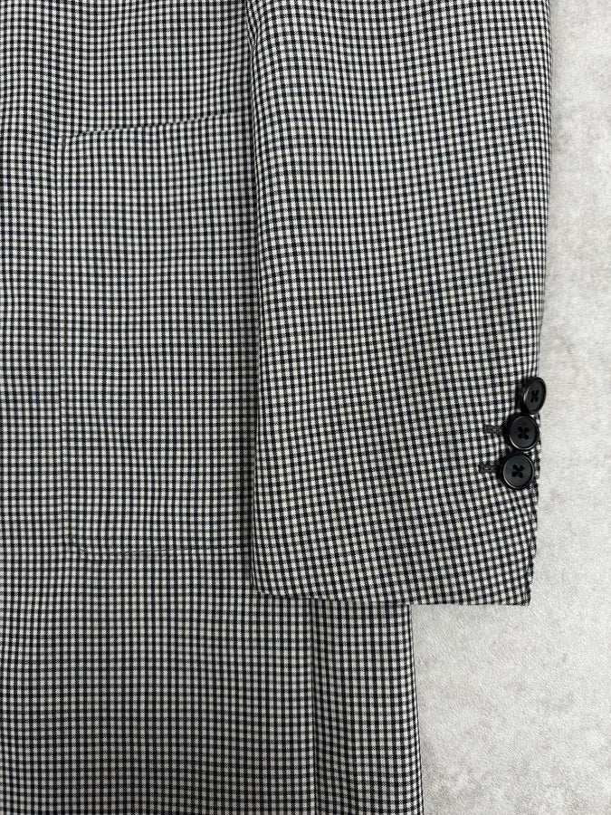 2010s Prada Checkered Classy Houndstooth Trench Coat - Image 8