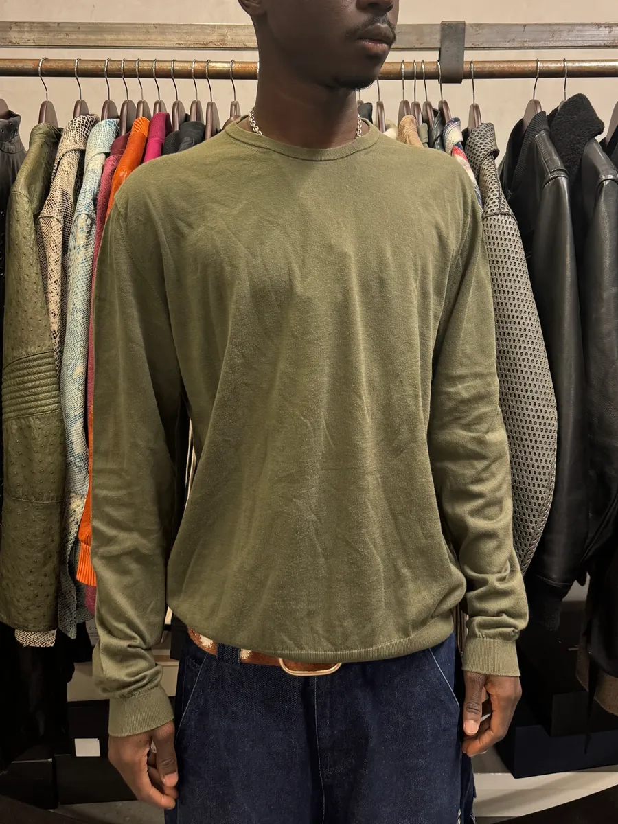 2010s Prada Olive Green Sweater - Image 2