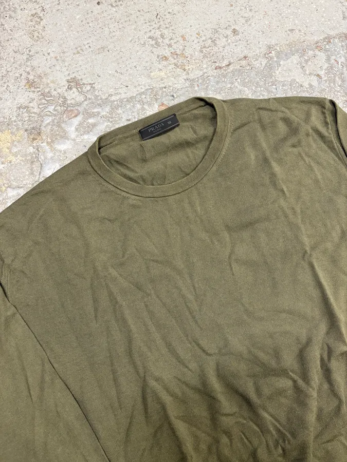 2010s Prada Olive Green Sweater - Image 5