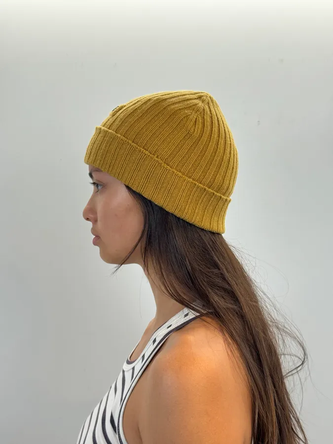 2010s Prada Yellow Cashmere Beanie - Image 3
