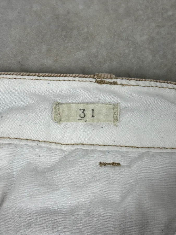 2010s Ralph Lauren Beige  American Flag Distressed Shorts - Image 12