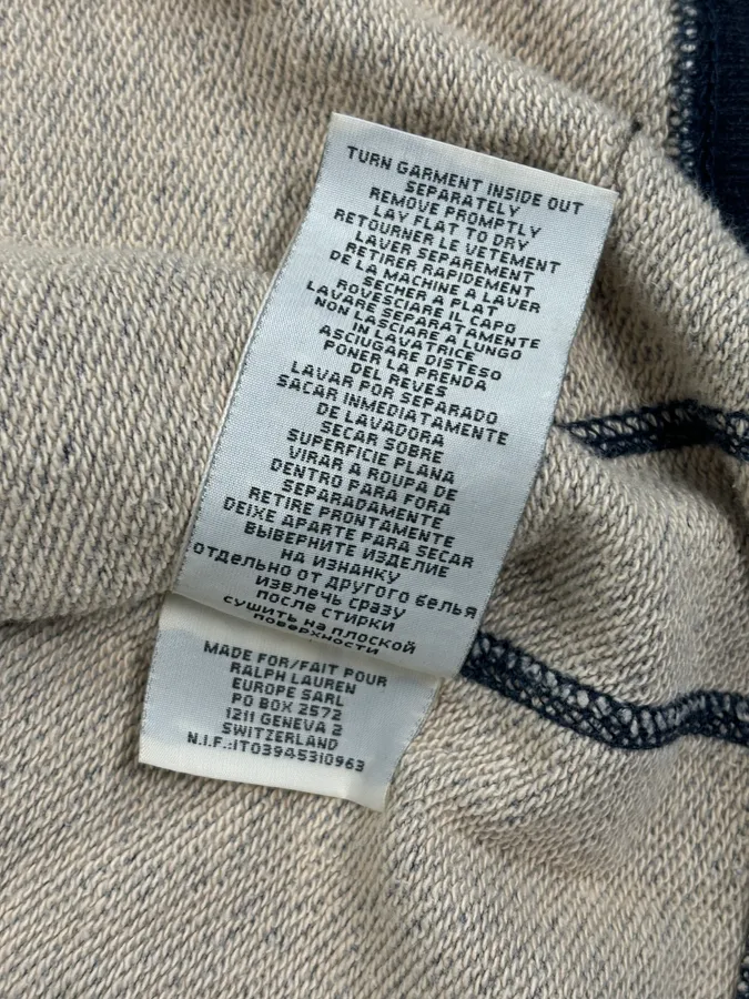 2010s Ralph Lauren Blue Distressed USA Flag Zip-up Hoodie - Image 10