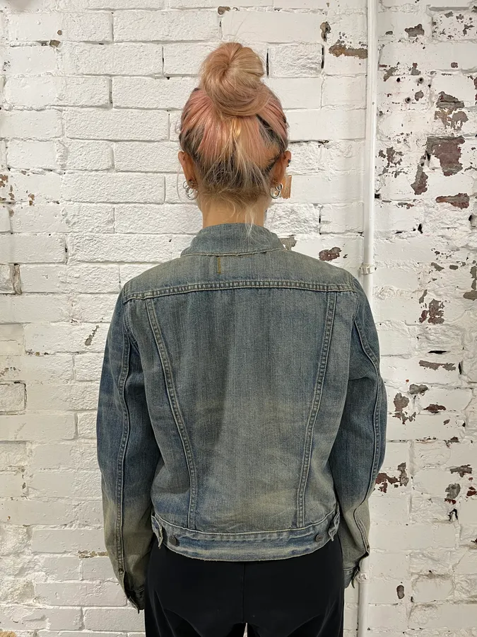 2010s Ralph Lauren Blue & Red Denim American Flag Denim Jacket - Image 3