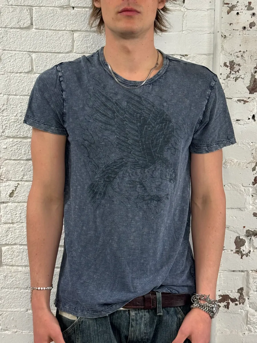 2010s Ralph Lauren Denim Supply Eagle Navy T-Shirt - Image 2