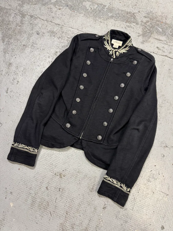 2010s Ralph Lauren Denim & Supply Officer Black Buttoned Jacket - Image 2