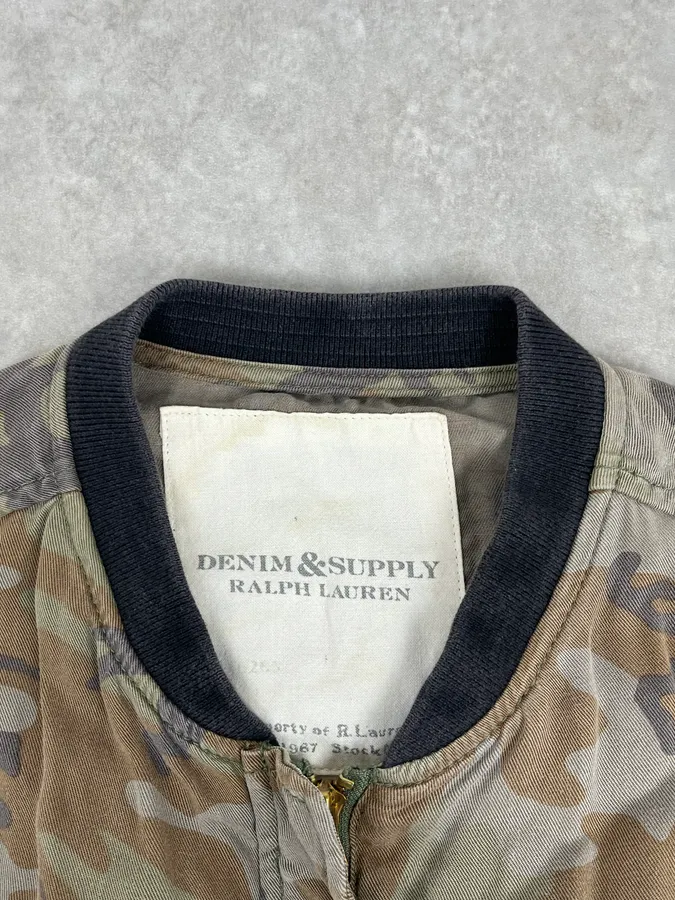 2010s Ralph Lauren Khaki Military Green Camo Light Jacket - Image 8