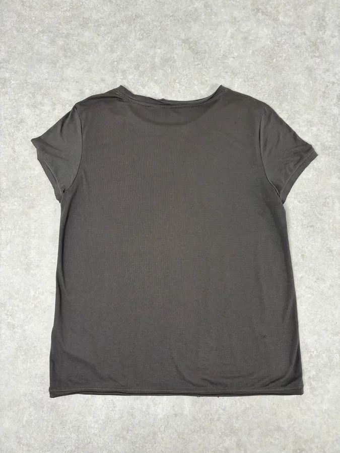 2010s Ralph Lauren Leopard Charcoal Grey Cotton T-Shirt - Image 5