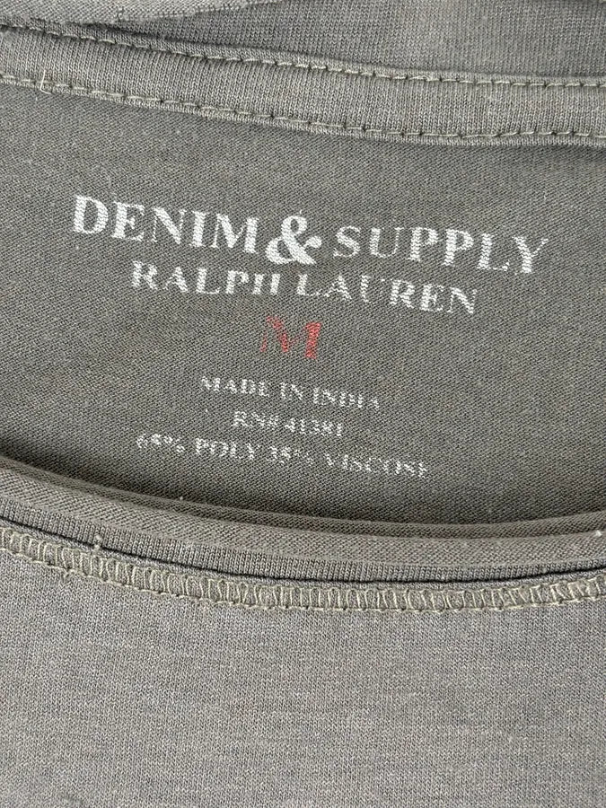 2010s Ralph Lauren Leopard Charcoal Grey Cotton T-Shirt - Image 8