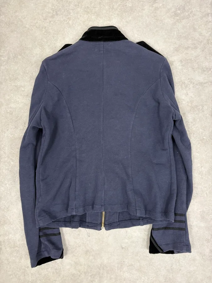 2010s Ralph Lauren Navy & Black Velvet Officer Jacket - Image 6