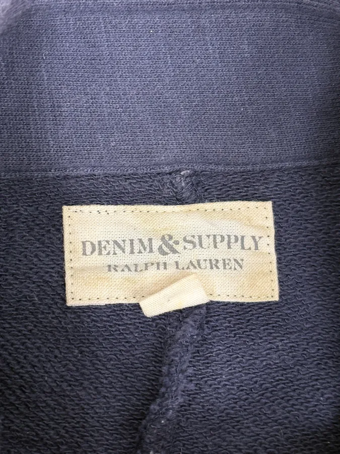 2010s Ralph Lauren Navy & Black Velvet Officer Jacket - Image 9