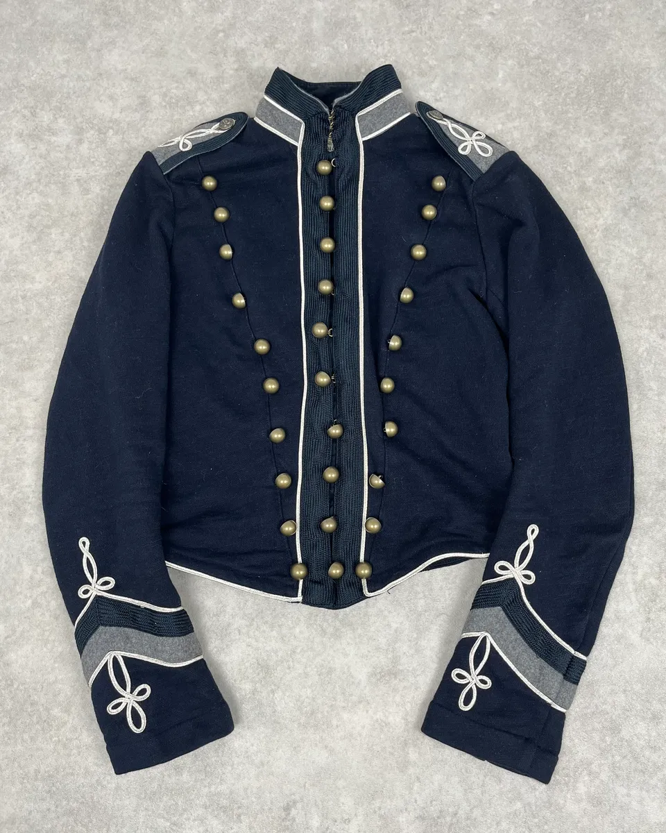 2010s Ralph Lauren Navy Embellished Buttoned Officer Jacket