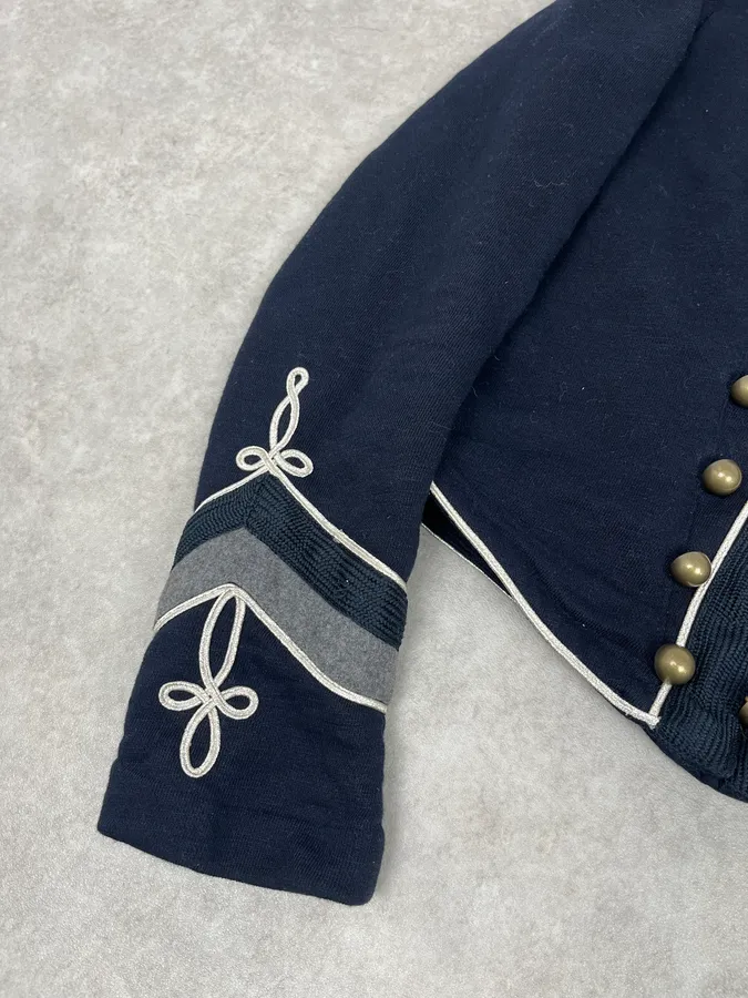 2010s Ralph Lauren Navy Embellished Buttoned Officer Jacket - Image 7