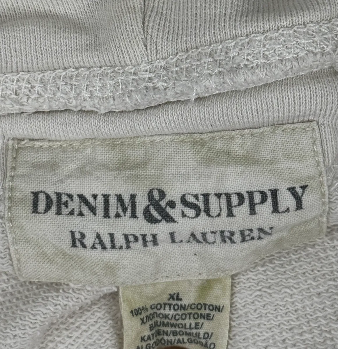 2010s Ralph Lauren White Creamy American Flag Hoodie Sweater - Image 9