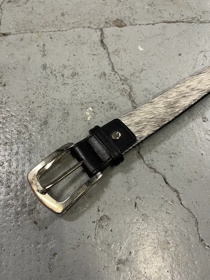 2010s Roberto Cavalli Fur Leather Belt - Image 3
