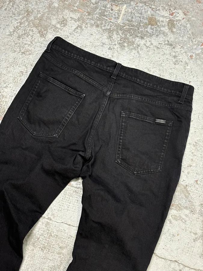 2010s Saint Laurent Black Dark Slim Jeans - Image 7