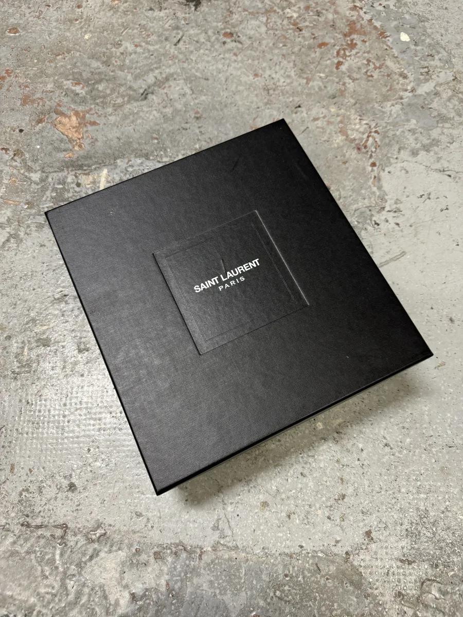 2010s Saint Laurent Black Leather Buckle Rocker Boots - Image 13