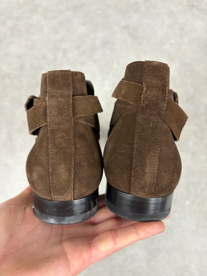 2010s Saint Laurent Brown Suede Leather Classy Boots - Image 7