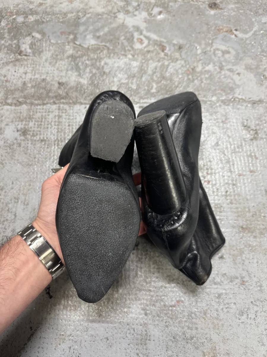 2010s Saint Laurent Ultra Zip Black Leather Boots - Image 9