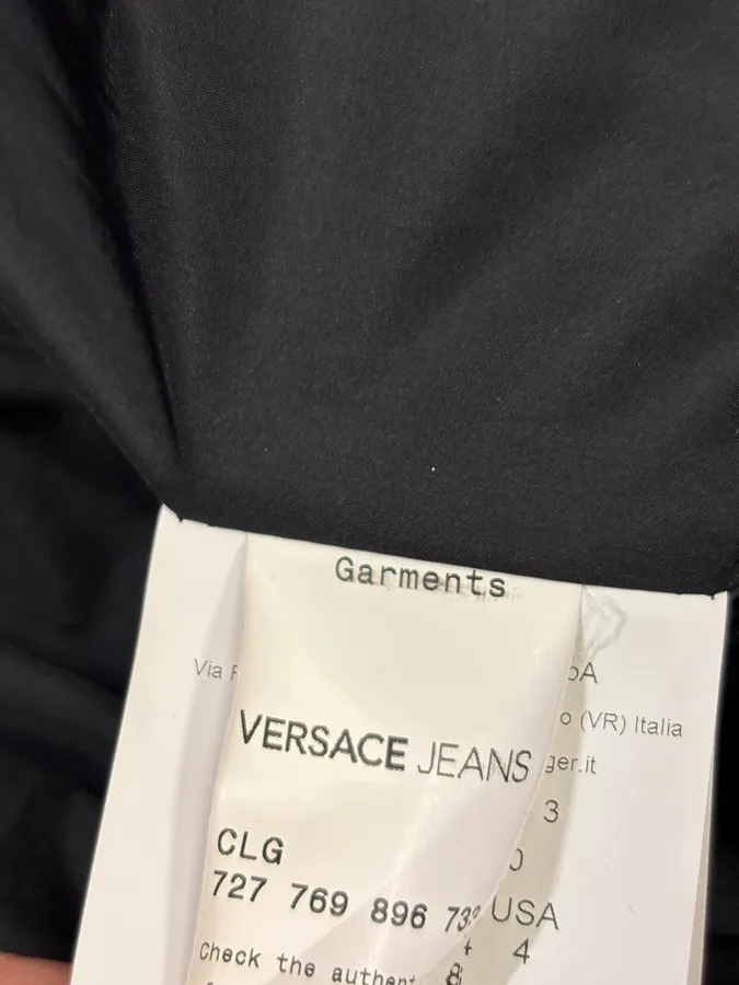 2010s Versace Red & Black Squared Plushed Bomber Jacket - Image 12