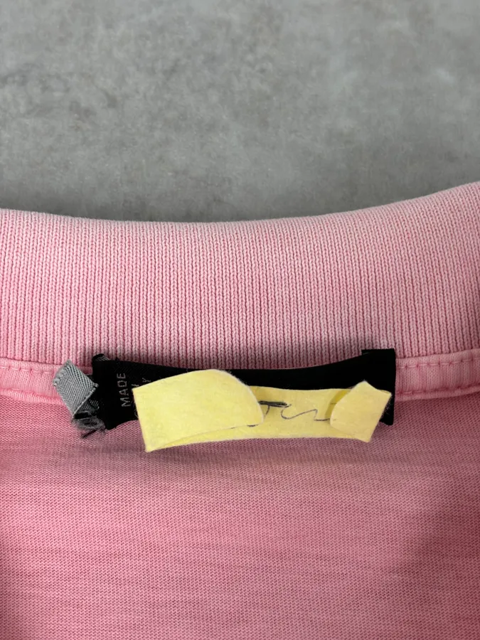 2011 Dsquared2 Pink Cotton Palm Tree Embroidered Polo - Image 7