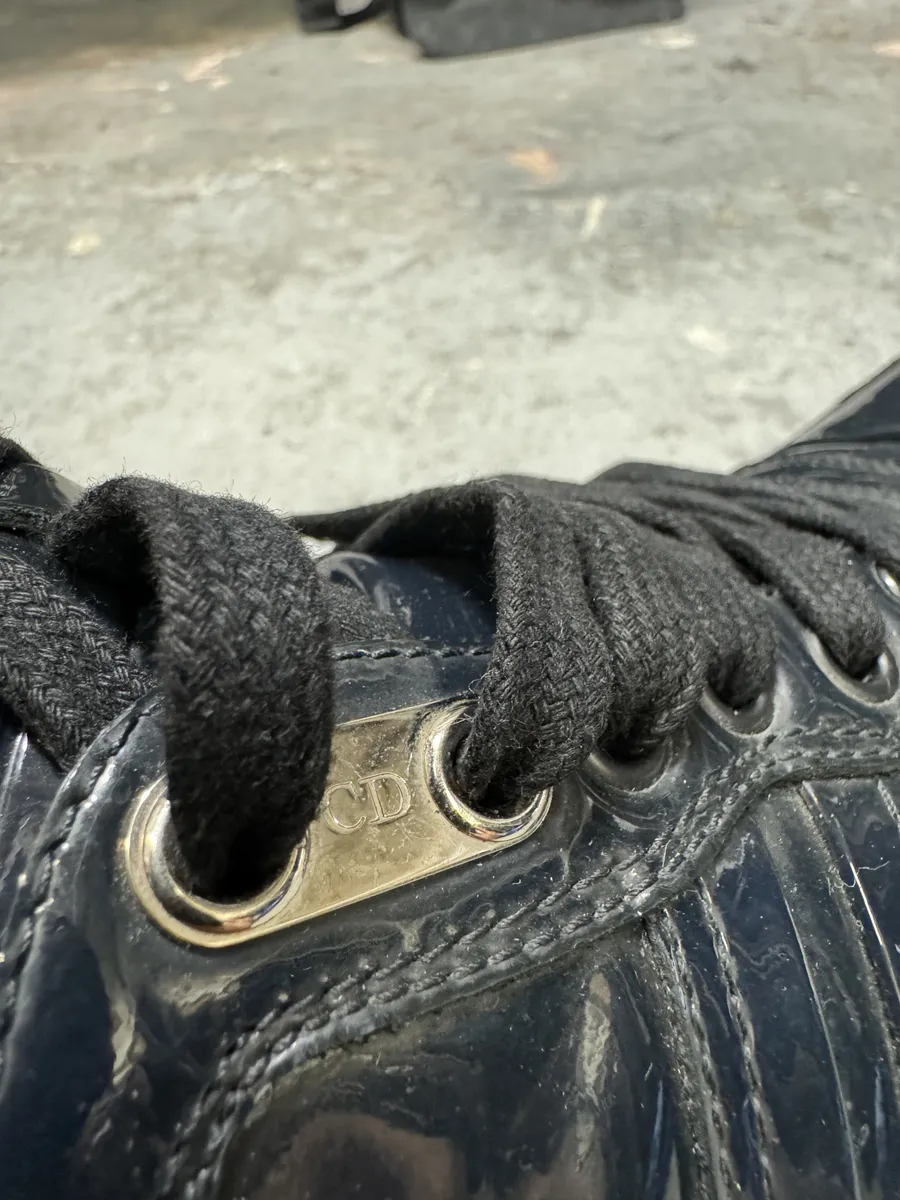 2012 Dior Satin Dark High Leather Shoes by Kris Van Assche - Image 10