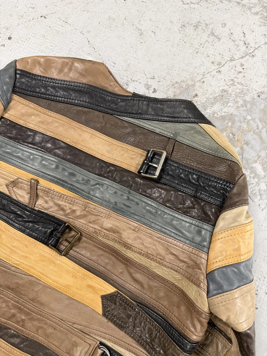 2012 Maison Margiela H&M Belt Leather Jacket - Image 7