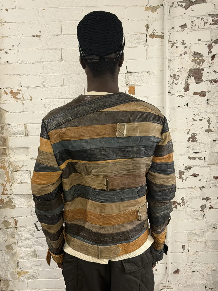 2012 Maison Margiela H&M Belt Leather Jacket - Image 3