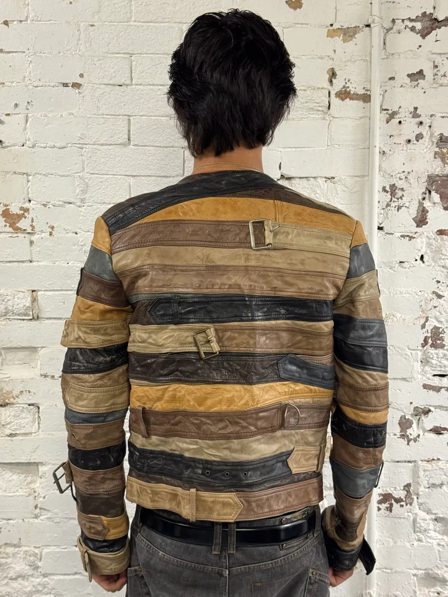 2012 Maison Margiela H&M Belt Leather Jacket - Image 3