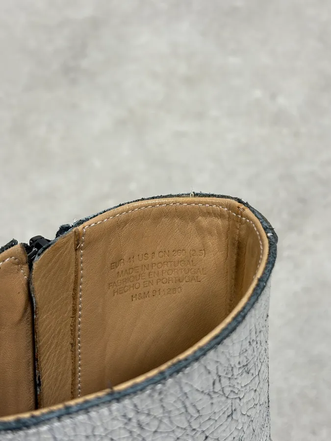 2012 Maison Margiela H&M White Leather Boots - Image 8