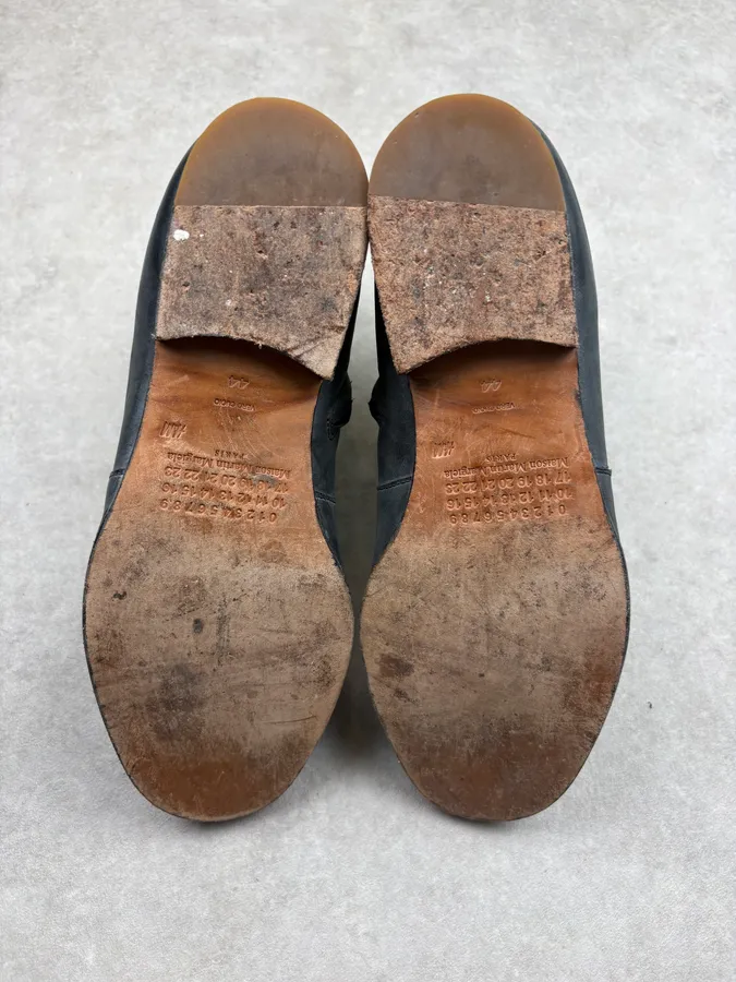 2012 Maison Martin Margiela H&M Teal Grey Leather Boots - Image 8