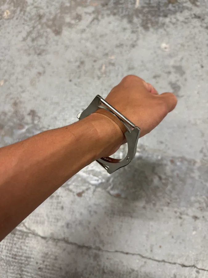 2012 Maison Martin Margiela x H&M Silver Metal Watch Bracelet - Image 2
