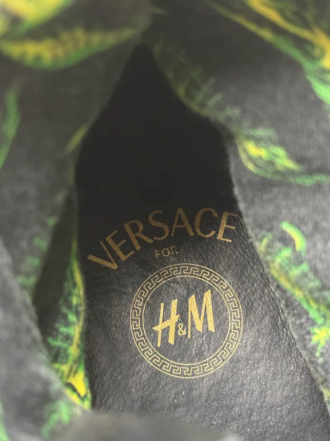 2012 Versace H&M Black Leather Buckle Strap Boots - Image 10