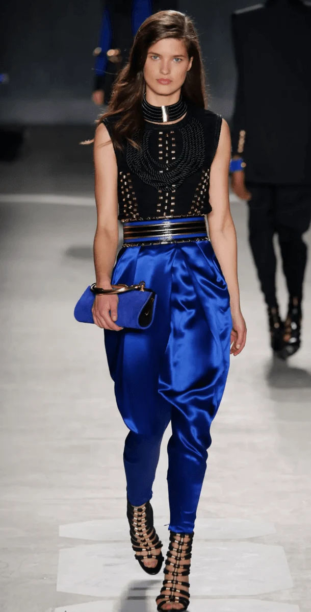 2015 Balmain H&M Black Gold-Stud Tank Top