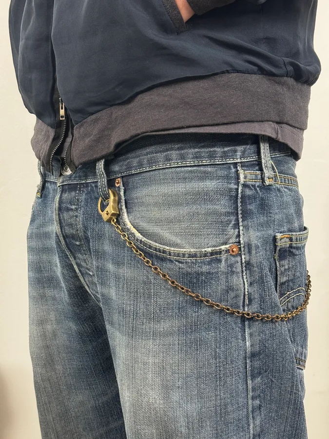 2015 Dsquared2 Gold Brass Handcuff Chain Link Penitentiary Edition
