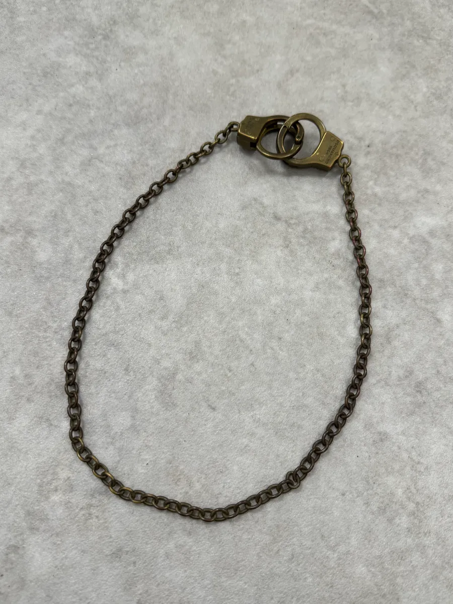 2015 Dsquared2 Gold Brass Handcuff Chain Link Penitentiary Edition - Image 2