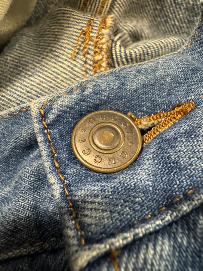 2016 Gucci Snake Emboired Denim Jeans - Image 8