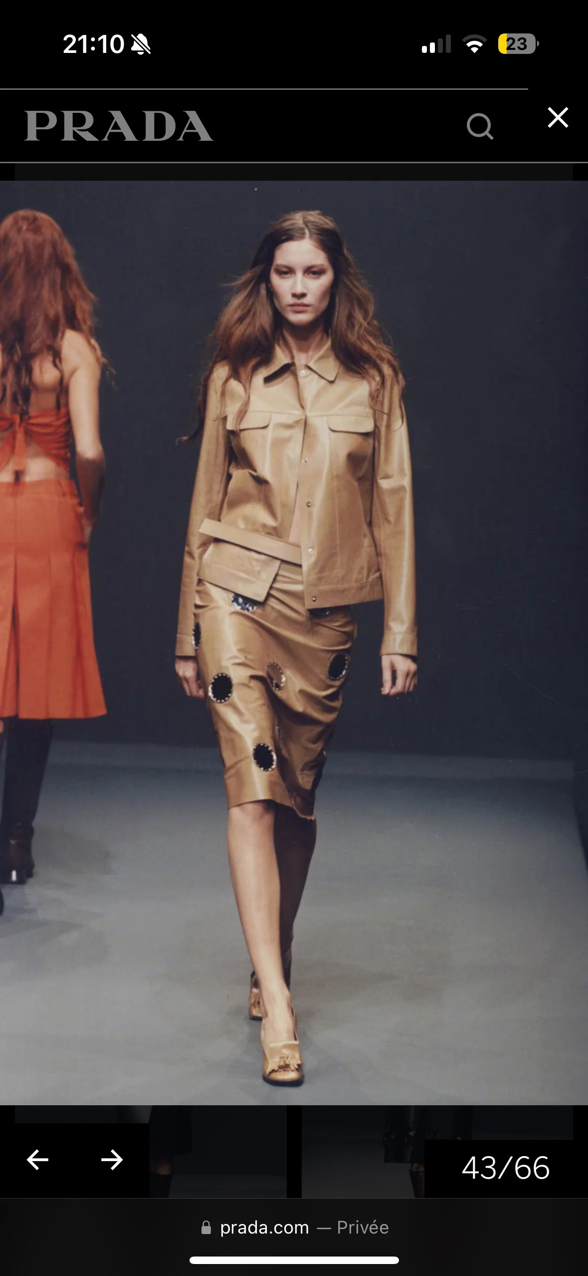 SS1999 Prada Leather Shadow Painted Jacket (XS) - Image 9