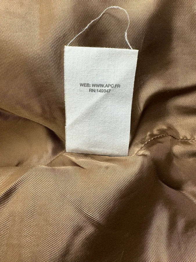 A.P.C Beige Classy Wool White Collar Jacket - Image 12
