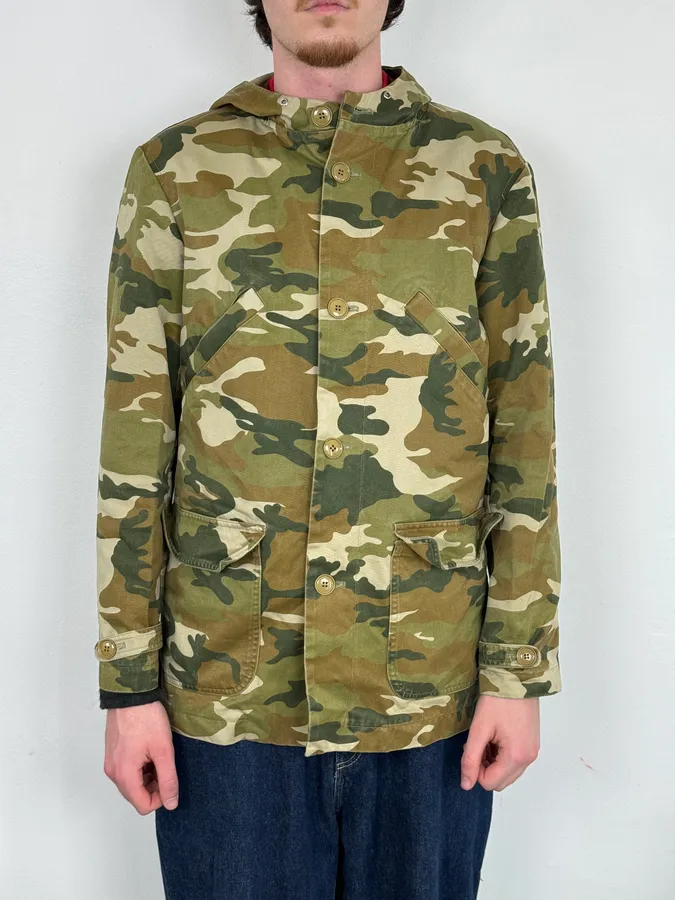 A.P.C. Khaki Camo Hooded Jacket Multi-Pocket Jacket - Image 2