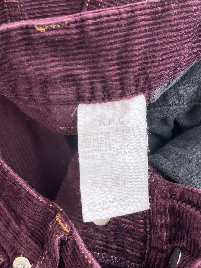 A.P.C. Purple Corduroy Slim Pants - Image 12