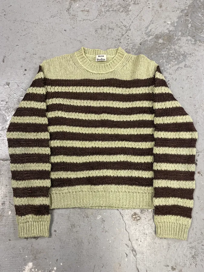 Acne Studios Beige & Brown Striped Sweater