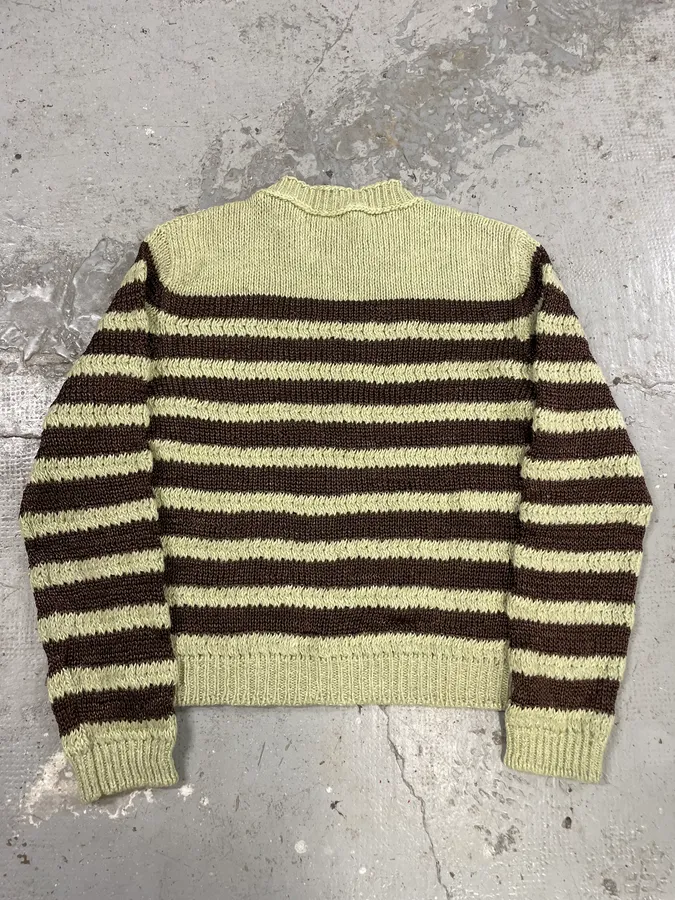 Acne Studios Beige & Brown Striped Sweater - Image 2