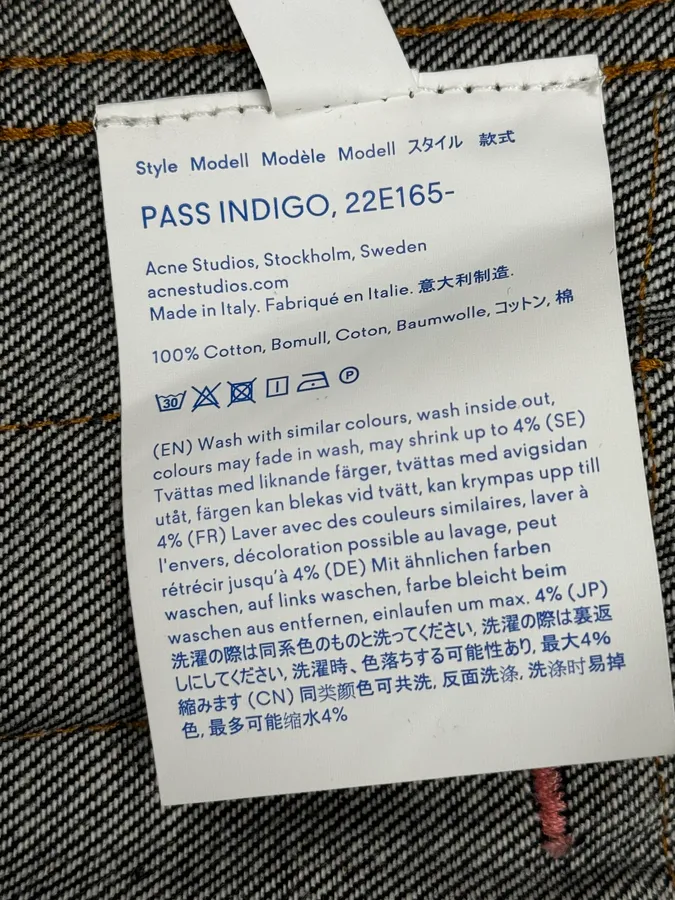 Acne Studios Bla Konst Pass Indigo Navy Brut Denim Jacket - Image 13