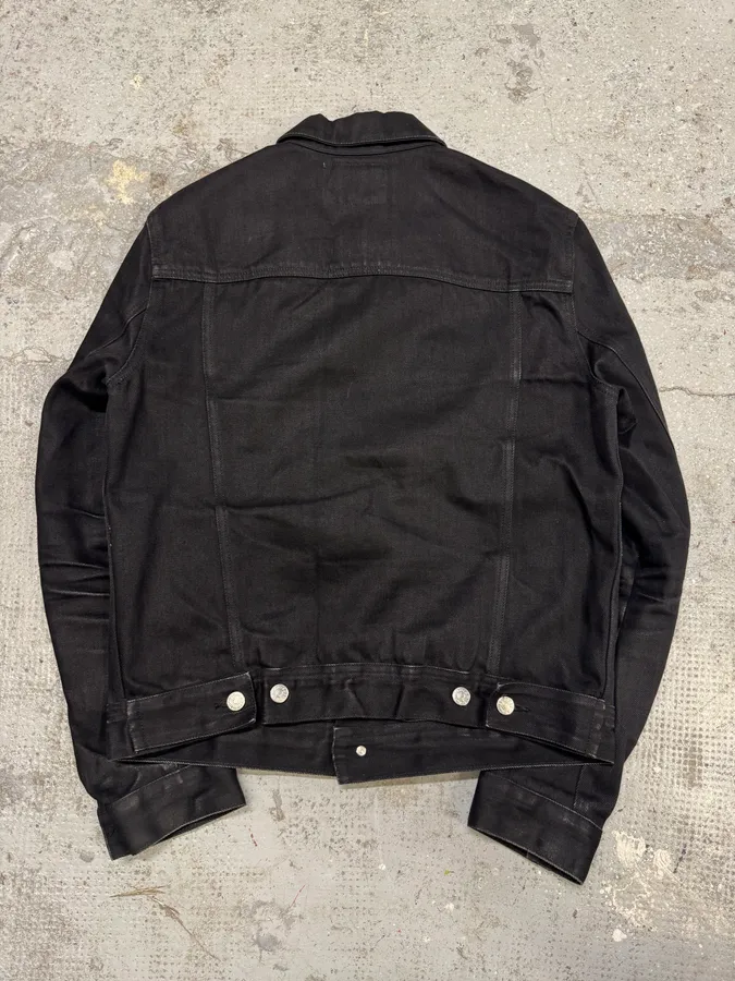 Acne Studios Black Denim Trucker Jacket - Image 2
