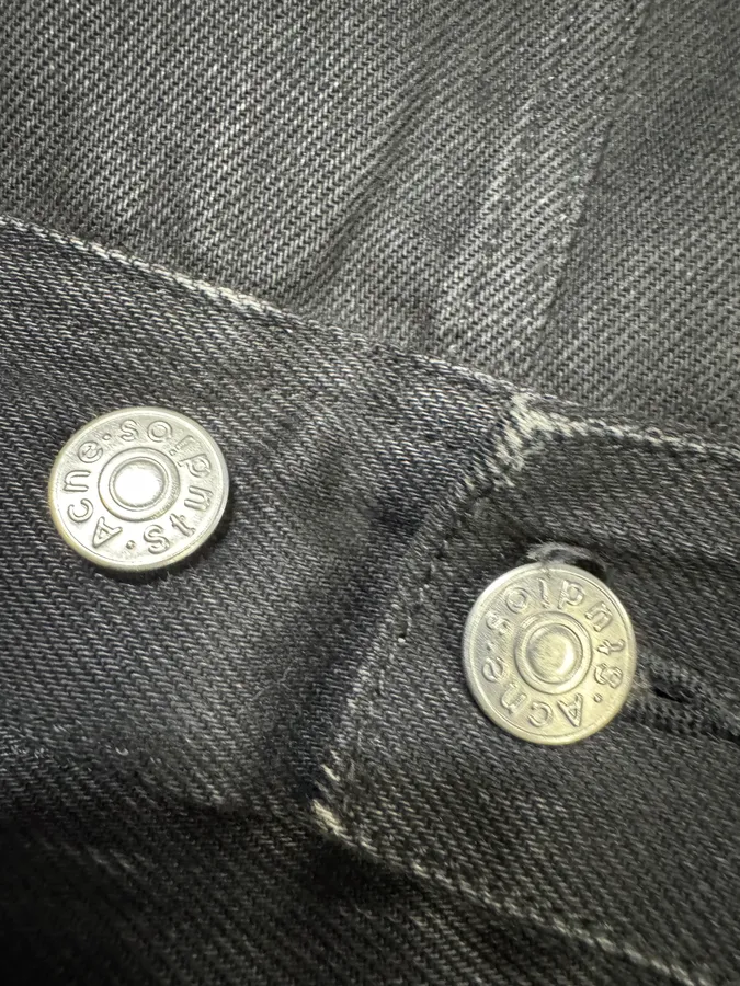 Acne Studios Black Denim Trucker Jacket - Image 6