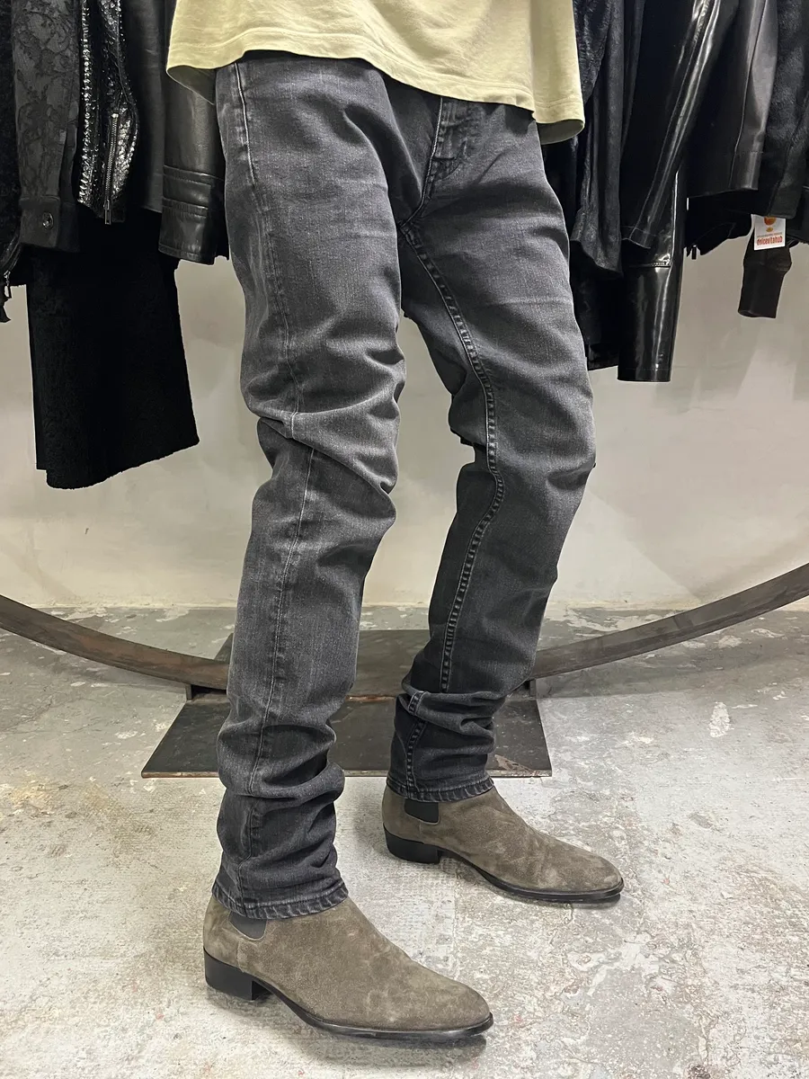 Acne Studios Black Faded Denim Jeans - Image 3