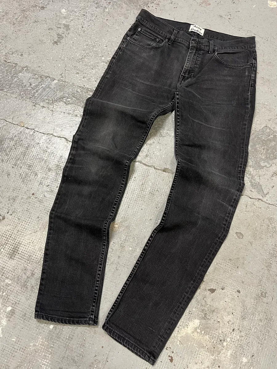 Acne Studios Black Faded Denim Jeans - Image 5