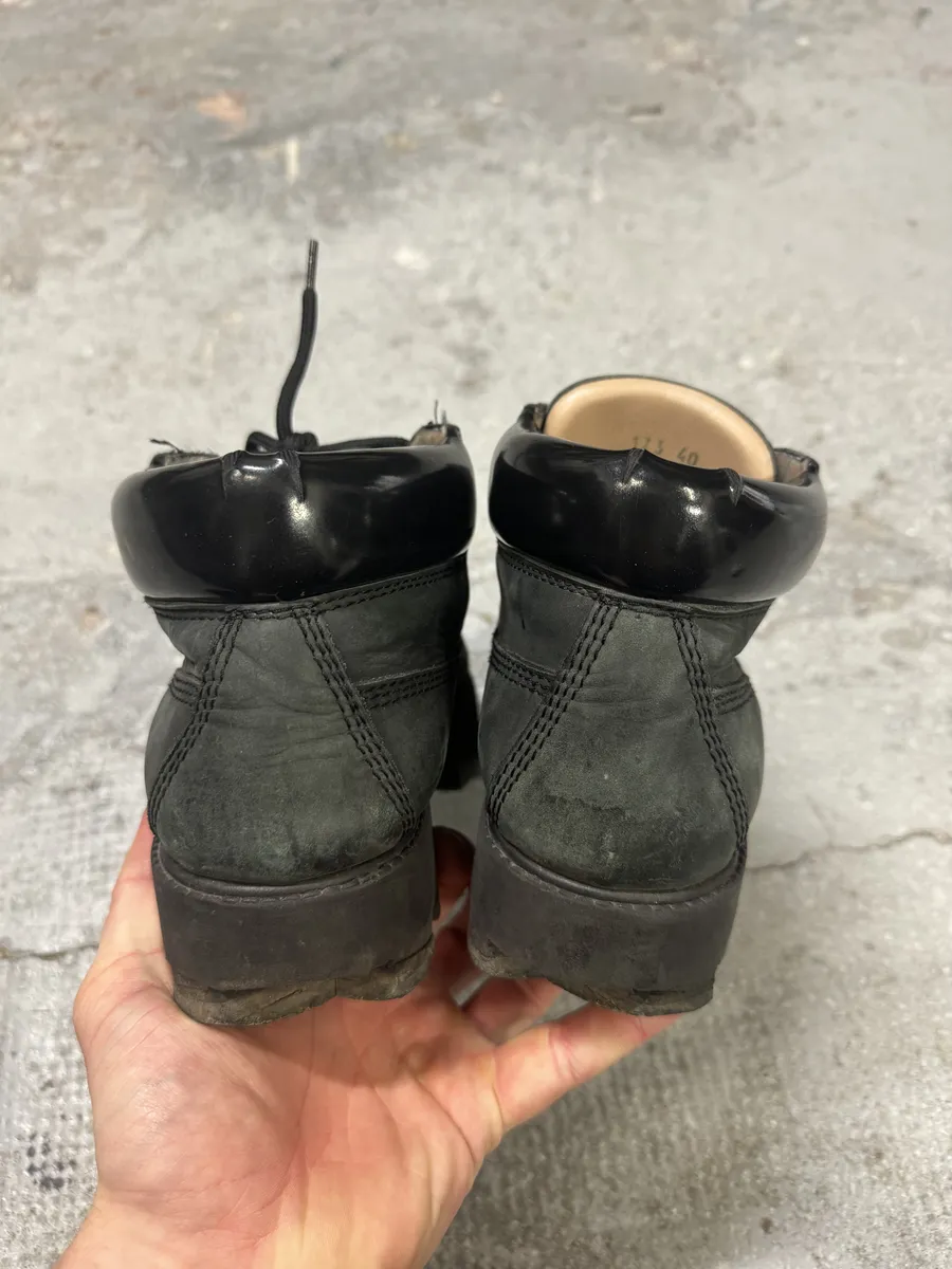Acne Studios Black Hiking Leather Boots - Image 8
