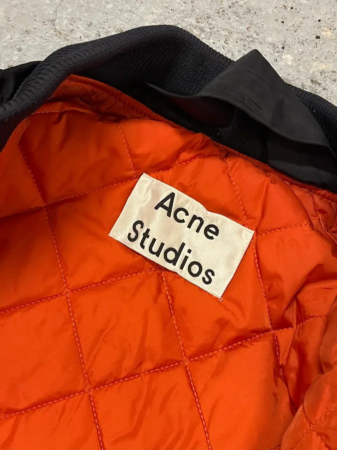 Acne Studios Black Nylon Bomber Jacket - Image 10